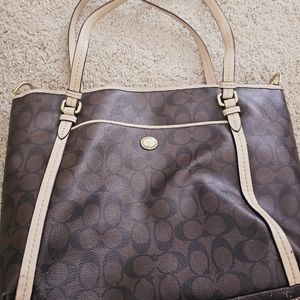 Coach Brown and Beige Bag